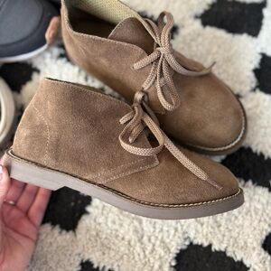 Boys 3Y J.Crew Brown Suede Ankle Booties Oxfords Casual Dress Shoes